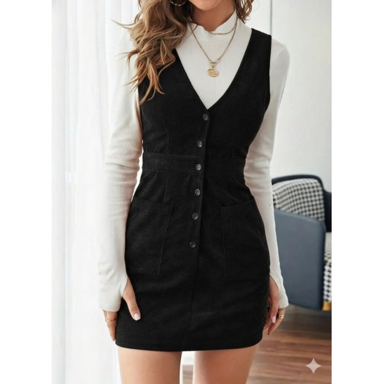 K98060-SIYAH BLACK DRESS