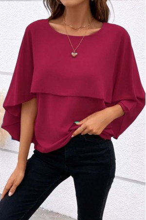 K98065-KIRMIZI KIRMIZI BLUZ