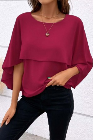 K98065-KIRMIZI RED BLOUSE