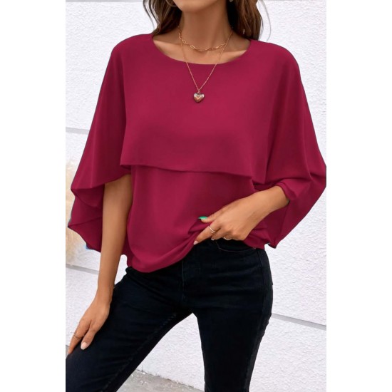 K98065-KIRMIZI RED BLOUSE