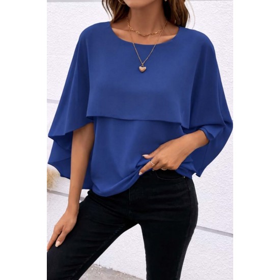 K98065-MAVI BLUE BLOUSE