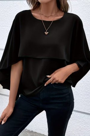 K98065-SIYAH BLACK BLOUSE