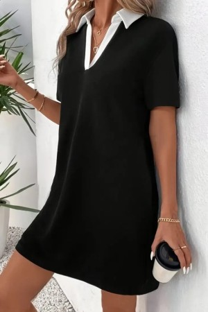 K99005-SIYAH BLACK DRESS