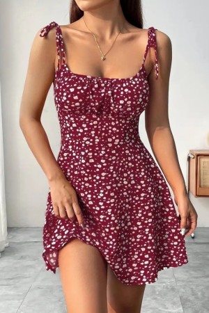 K99011-KIRMIZI RED DRESS