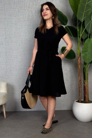 K99101-SIYAH BLACK DRESS