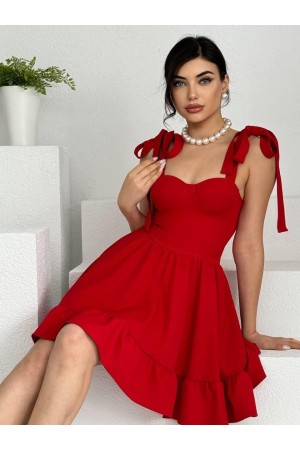 M00034-KIRMIZI Kırmızı DRESS
