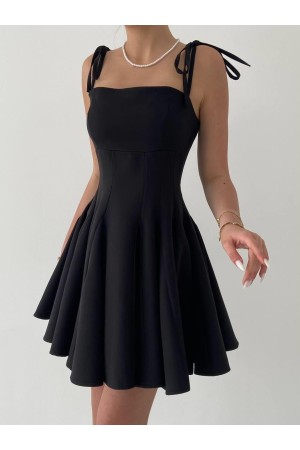 M00055-SIYAH Siyah ELBİSE