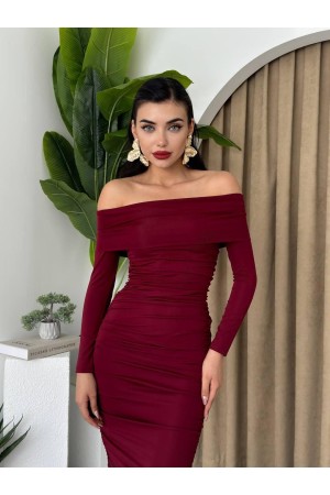M00102-BORDO Bordo DRESS