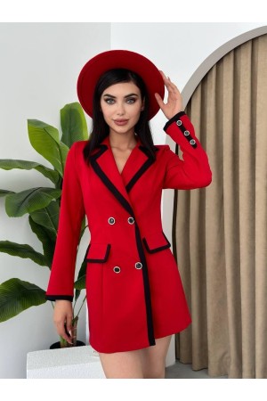 M00117-KIRMIZI Kırmızı ELBİSE