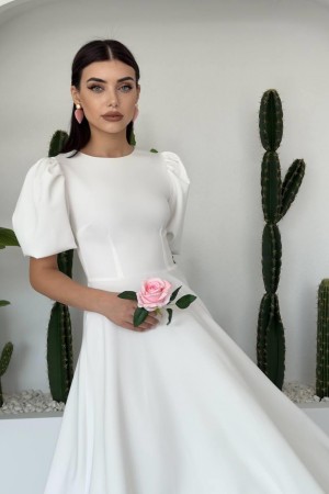 M00129-EKRU EKRU ELBİSE