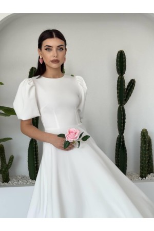 M00129-EKRU EKRU ELBİSE