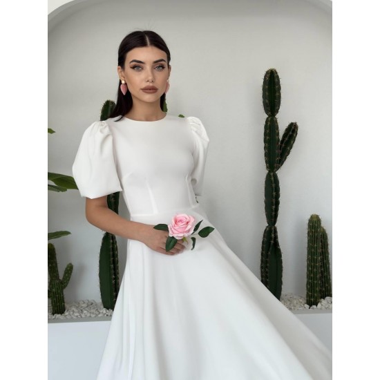 M00129-EKRU EKRU ELBİSE