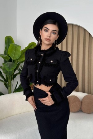 M00172-SIYAH Siyah ELBİSE