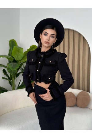 M00172-SIYAH Siyah ELBİSE