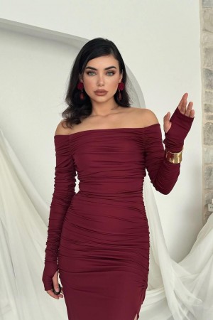 M00188-BORDO Bordo DRESS