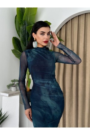 M00200-YEŞİL Yeşil ELBİSE