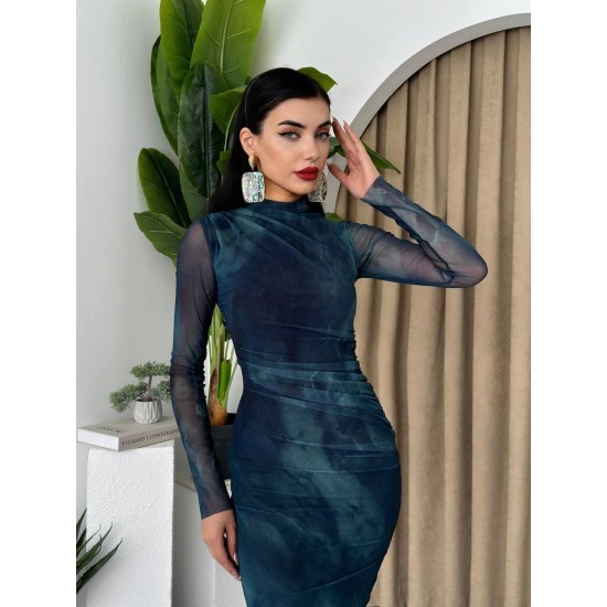 M00200-YEŞİL Yeşil ELBİSE