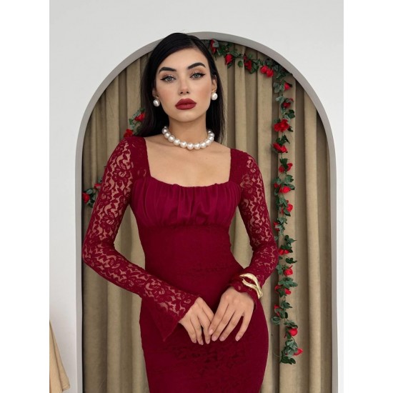 M00247-BORDO Bordo DRESS