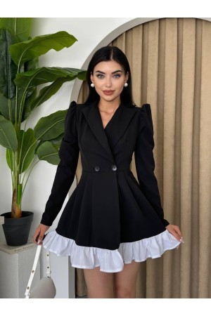 M00262-SIYAH Siyah ELBİSE