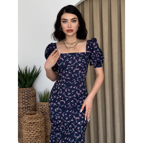 M00292-LACİVERT "NAVY BLUE" DRESS