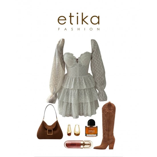 M00294-EKRU EKRU ELBİSE