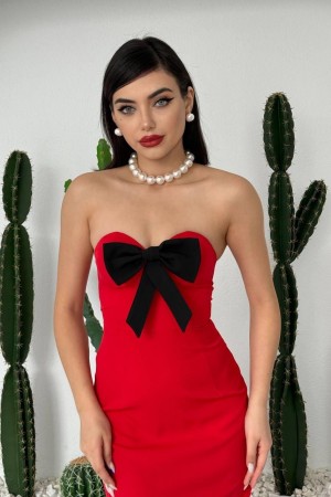 M00295-KIRMIZI Kırmızı DRESS