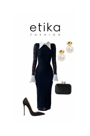 M00311-SIYAH Siyah ELBİSE