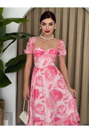 M00330-KIRMIZI Kırmızı ELBİSE