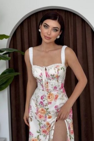 M00334-BEYAZ Beyaz DRESS