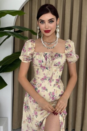 M00341-BEJ Bej DRESS