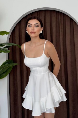 M00344-BEYAZ Beyaz DRESS