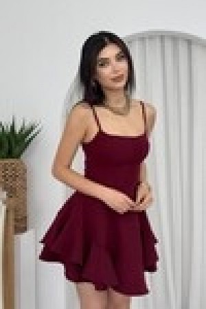 M00344-BORDO Bordo DRESS