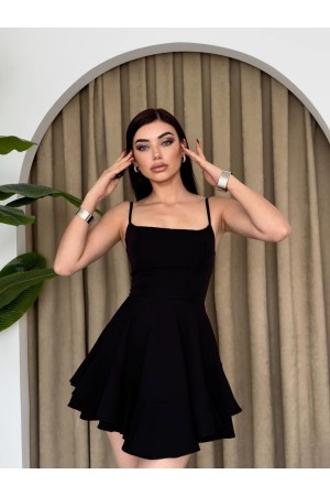 M00344-SIYAH Siyah ELBİSE