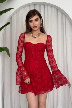 M00356-KIRMIZI Kırmızı DRESS