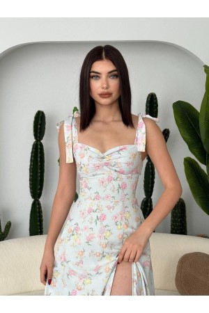 M00381-YEŞİL Yeşil ELBİSE