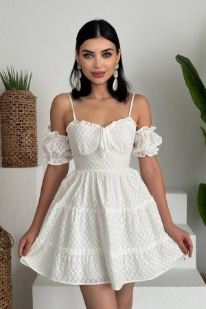 M00409-BEYAZ Beyaz DRESS