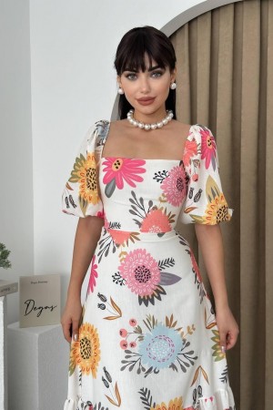 M00424-BEYAZ Beyaz DRESS