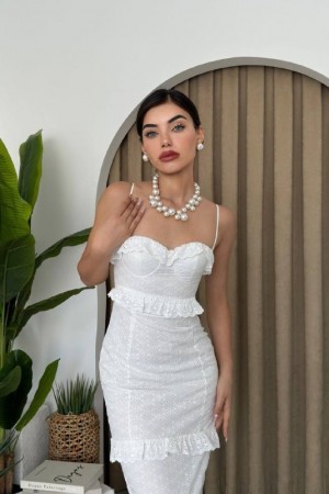 M00425-BEYAZ Beyaz DRESS