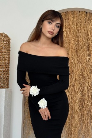 M00436-SIYAH Siyah DRESS