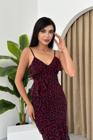 M00448-KIRMIZI Kırmızı DRESS