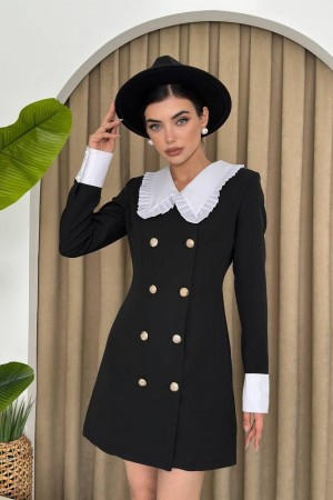 M00456-SIYAH Siyah ELBİSE