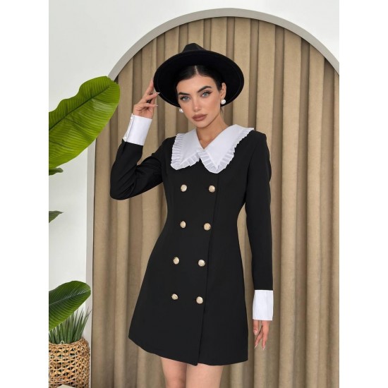 M00456-SIYAH Siyah ELBİSE