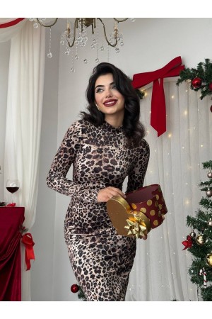 M00461-LEOPAR Leopar ELBİSE