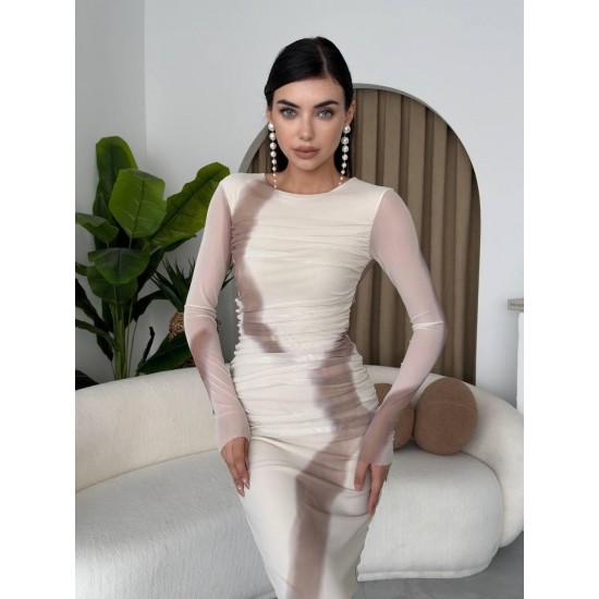 M00479-BEJ Bej DRESS