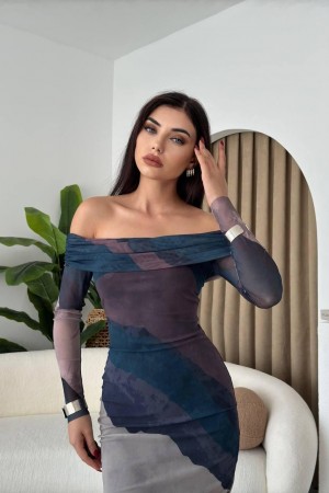 M00494-HAKI haki ELBİSE