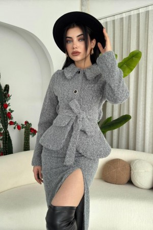 M00520-GRİ Gri ELBİSE