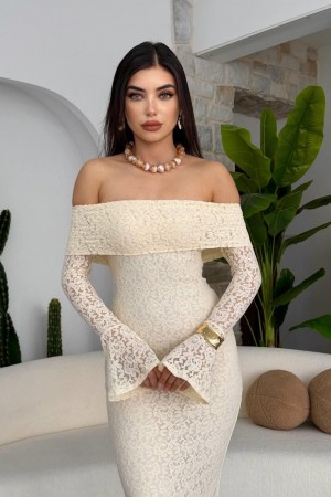 M00523-BEJ Bej DRESS