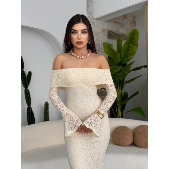 M00523-BEJ Bej DRESS