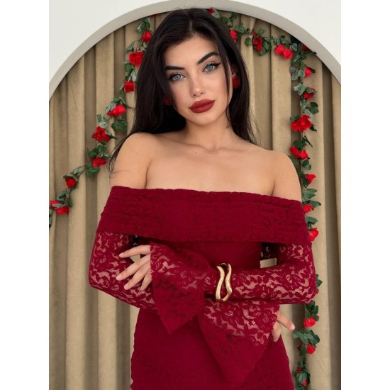 M00523-BORDO Bordo DRESS