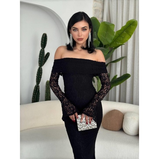 M00523-SIYAH Siyah DRESS